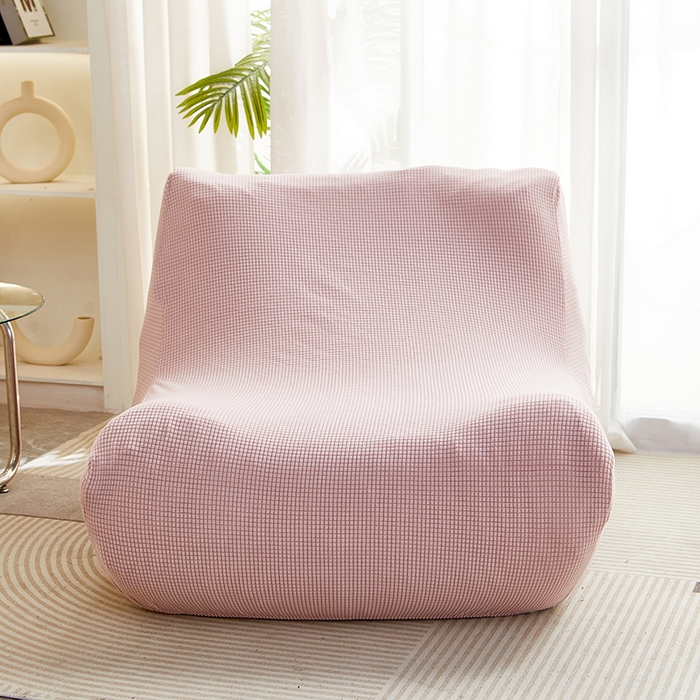 91家纺网 家纺一手货源 找家纺 丝绮鹿 2023新款爆米花懒人毛毛虫沙发套 玉米粒 暗粉