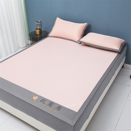 鑫姿席业 2025新款抗菌冰激凌凉感丝冰丝席系列 冰激凌-烟粉