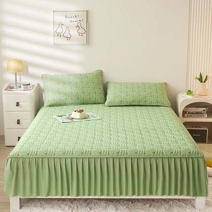 91家纺网 家纺一手货源 找家纺 （总）纤雅床笠 2024新款水洗棉床裙式新疆棉花床笠