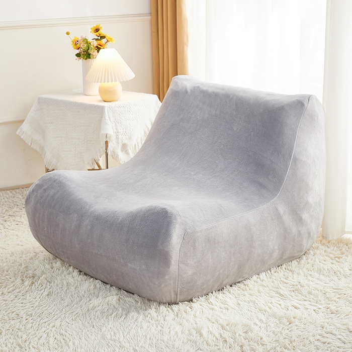 91家纺网 家纺一手货源 找家纺 丝绮鹿 2023新款懒人毛毛虫沙发套套毛绒款 浅灰