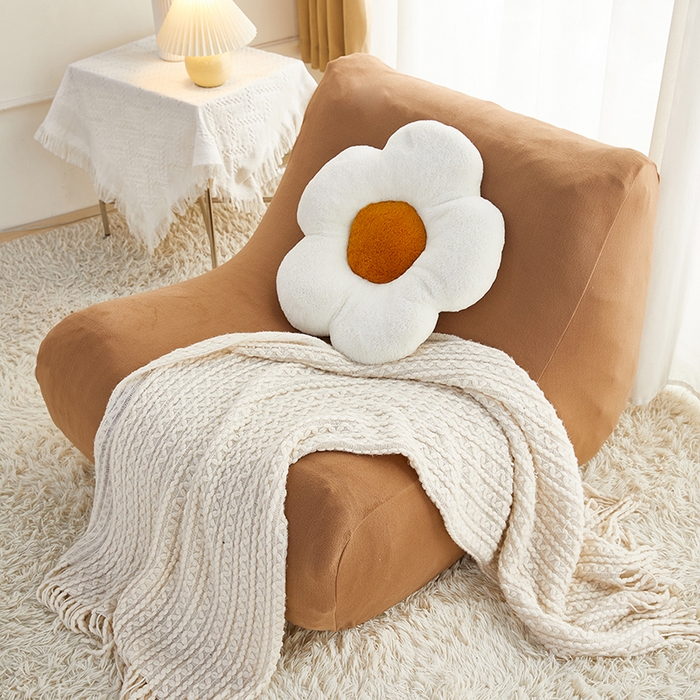 91家纺网 家纺一手货源 找家纺 丝绮鹿 2023新款懒人毛毛虫沙发套套毛绒款 驼色