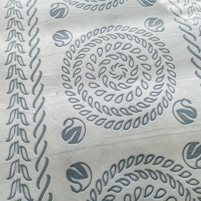 91家纺网 家纺一手货源 找家纺 来菲毛毯 2025新款阳离子剪花复合毛毯 灰蓝