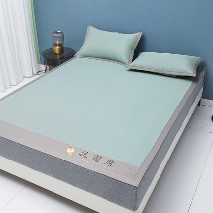 鑫姿席业 2025新款抗菌冰激凌凉感丝冰丝席系列 冰激凌-淡绿
