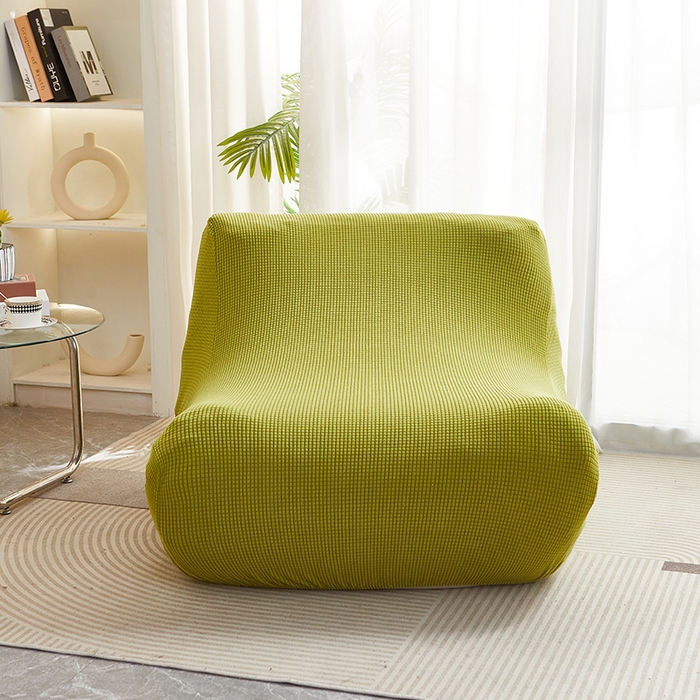 91家纺网 家纺一手货源 找家纺 丝绮鹿 2023新款爆米花懒人毛毛虫沙发套 玉米粒 苹果绿