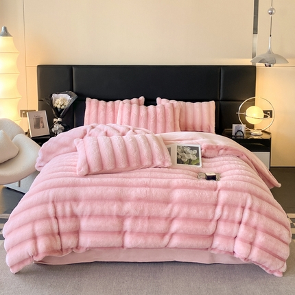 91家纺网 家纺一手货源 找家纺 （总）爱家 2023新款皮草绒保暖四件套【10万+备货】【提供买家秀】