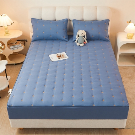 91家纺网 家纺一手货源 找家纺 （总）纤雅床笠 2024新款生姜艾草蝴蝶刺绣全包床笠