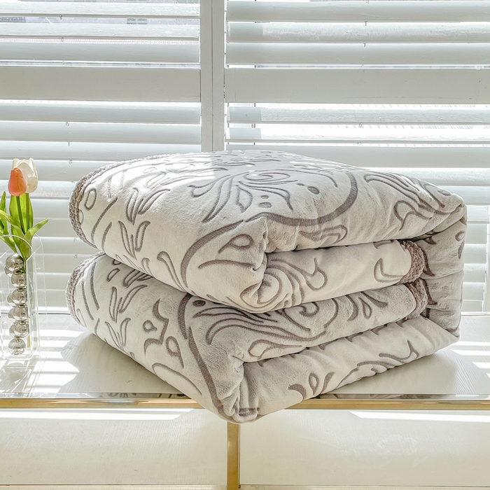 91家纺网 家纺一手货源 找家纺 总来菲毛毯 2025新款阳离子剪花复合毛毯高端加厚双层毯子不掉毛高端毯