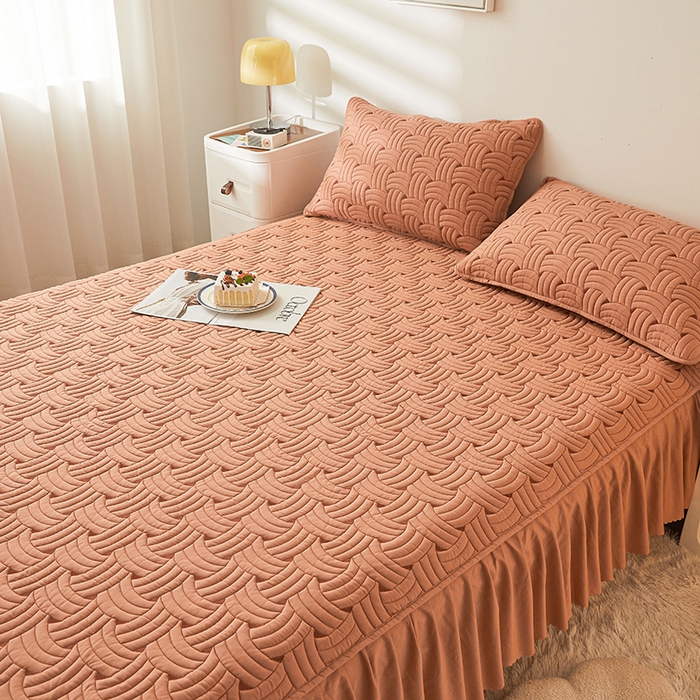 91家纺网 家纺一手货源 找家纺 （总）纤雅床笠 2024新款水洗棉床裙式新疆棉花床笠