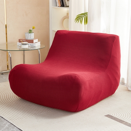 91家纺网 家纺一手货源 找家纺 丝绮鹿 2023新款爆米花懒人毛毛虫沙发套 玉米粒 酒红