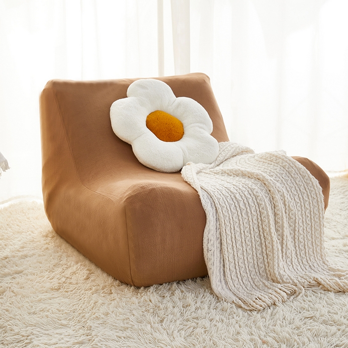 91家纺网 家纺一手货源 找家纺 丝绮鹿 2023新款懒人毛毛虫沙发套套毛绒款 驼色