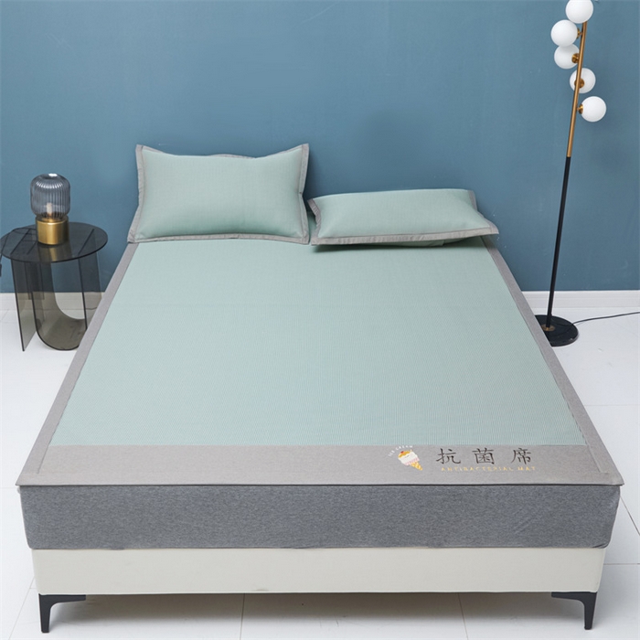 91家纺网 家纺一手货源 找家纺 鑫姿席业 2025新款抗菌冰激凌凉感丝冰丝席系列 冰激凌-淡绿