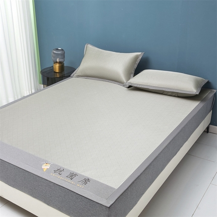 鑫姿席业 2025新款抗菌冰激凌凉感丝冰丝席系列 冰激凌-浅灰