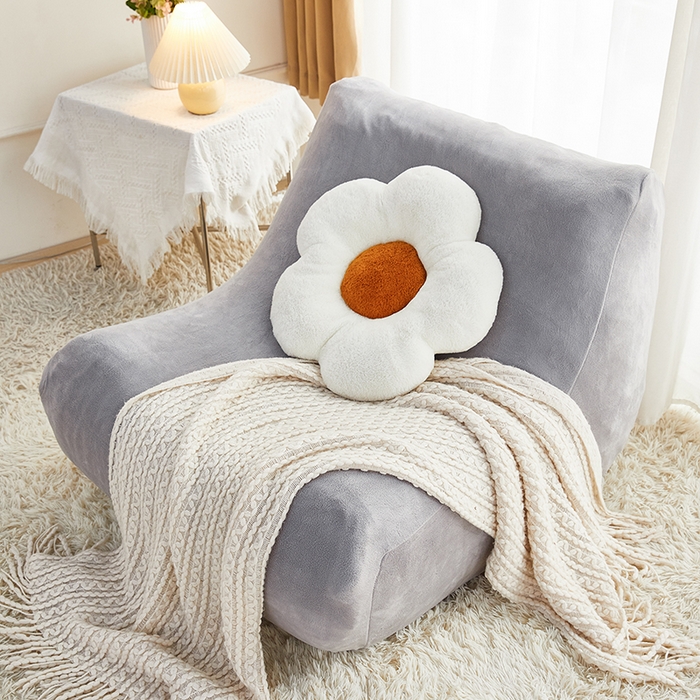 91家纺网 家纺一手货源 找家纺 丝绮鹿 2023新款懒人毛毛虫沙发套套毛绒款 浅灰