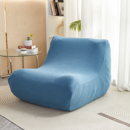 91家纺网 家纺一手货源 找家纺 丝绮鹿 2023新款爆米花懒人毛毛虫沙发套 玉米粒 西湖蓝