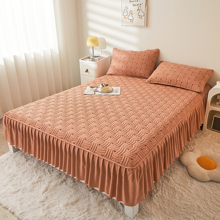 91家纺网 家纺一手货源 找家纺 （总）纤雅床笠 2024新款水洗棉床裙式新疆棉花床笠