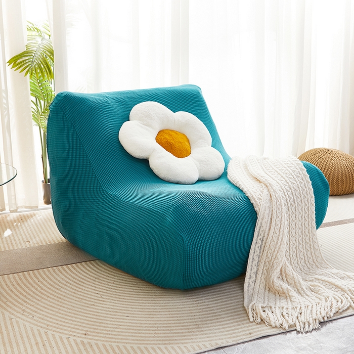 91家纺网 家纺一手货源 找家纺 丝绮鹿 2023新款爆米花懒人毛毛虫沙发套 玉米粒 翡绿