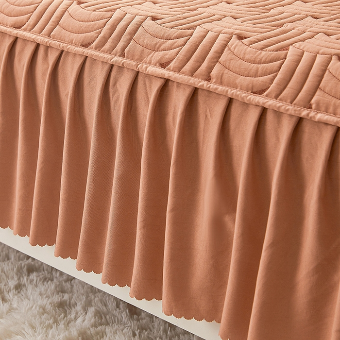 91家纺网 家纺一手货源 找家纺 （总）纤雅床笠 2024新款水洗棉床裙式新疆棉花床笠