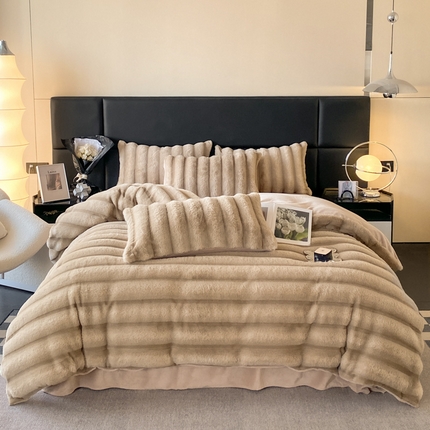 91家纺网 家纺一手货源 找家纺 （总）爱家 2023新款皮草绒保暖四件套【10万+备货】【提供买家秀】