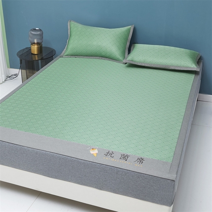 鑫姿席业 2025新款抗菌冰激凌凉感丝冰丝席系列 冰激凌-水绿