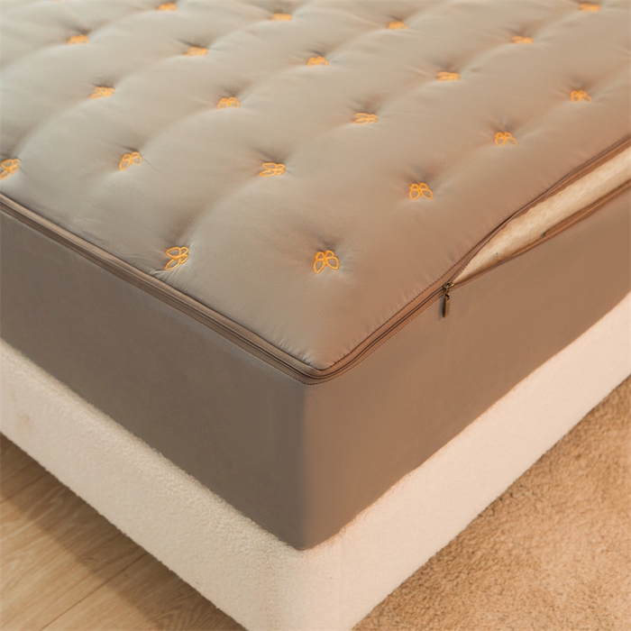 91家纺网 家纺一手货源 找家纺 （总）纤雅床笠 2024新款生姜艾草蝴蝶刺绣全包床笠