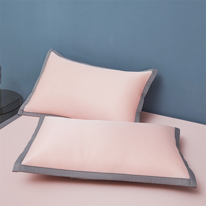 91家纺网 家纺一手货源 找家纺 鑫姿席业 2025新款抗菌冰激凌凉感丝冰丝席系列 冰激凌-烟粉