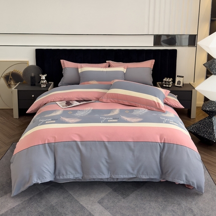 91家纺网 家纺一手货源 找家纺 （总1）喜四方 2024新款全棉磨毛全棉印花四件套