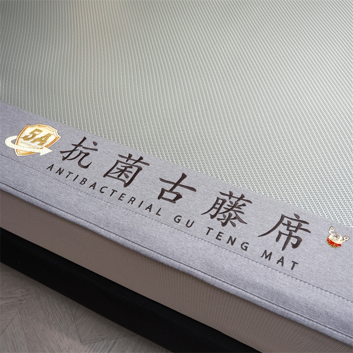 91家纺网 家纺一手货源 找家纺 鑫姿席业 2025新款抗菌古藤席床笠款系列 杏仁绿(床笠款）