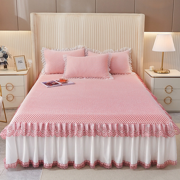 91家纺网 家纺一手货源 找家纺 （总）鑫姿席业 2025新款抗菌3D豆豆凉感凉席蕾丝款