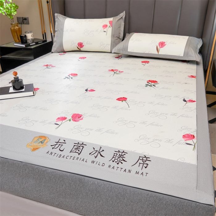 91家纺网 家纺一手货源 找家纺 鑫姿席业 2025新款A类抗菌冰藤席 克丽丝