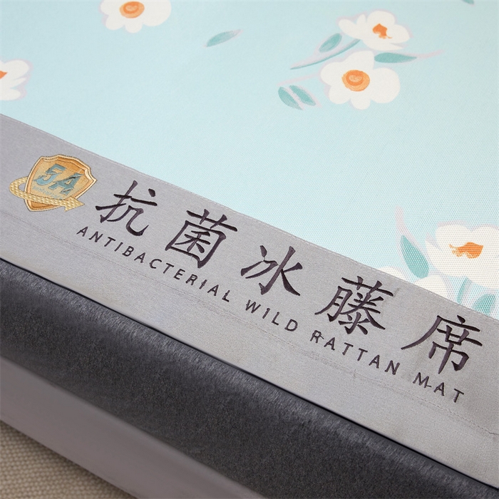 91家纺网 家纺一手货源 找家纺 鑫姿席业 2025新款A类抗菌冰藤席 小花怡人