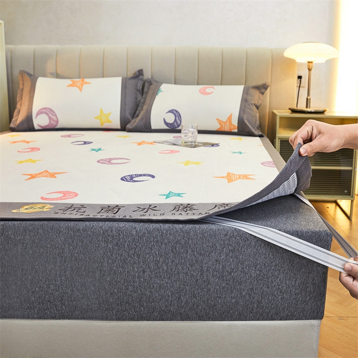 91家纺网 家纺一手货源 找家纺 鑫姿席业 2025新款A类抗菌冰藤席 星星的眼睛-1