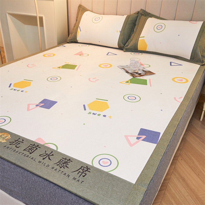 91家纺网 家纺一手货源 找家纺 鑫姿席业 2025新款A类抗菌冰藤席 缘点