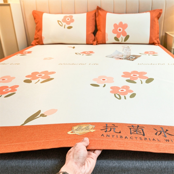 91家纺网 家纺一手货源 找家纺 鑫姿席业 2025新款A类抗菌冰藤席 花蜜悠然