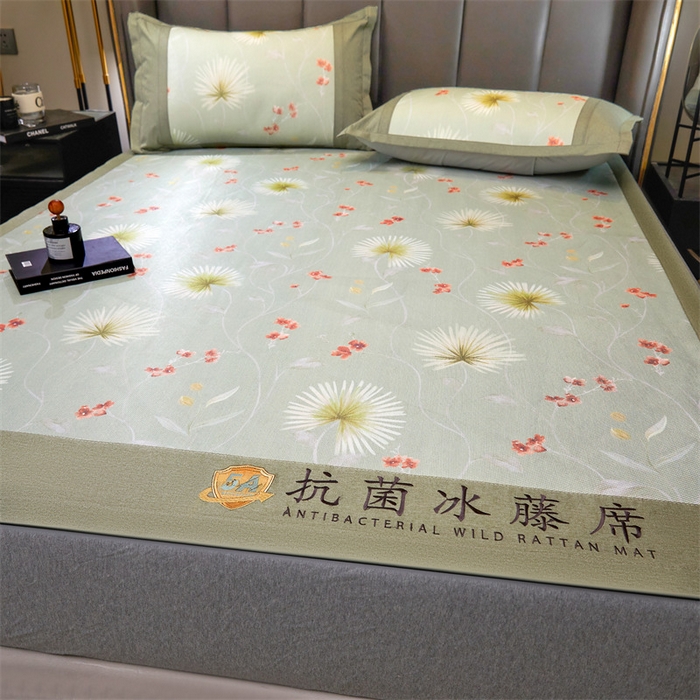 91家纺网 家纺一手货源 找家纺 鑫姿席业 2025新款A类抗菌冰藤席 古丽