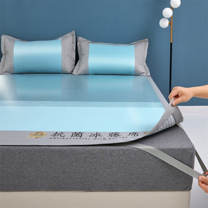 91家纺网 家纺一手货源 找家纺 （总）鑫姿席业 2025新款5A抗菌冰藤席（渐变）床单款系列