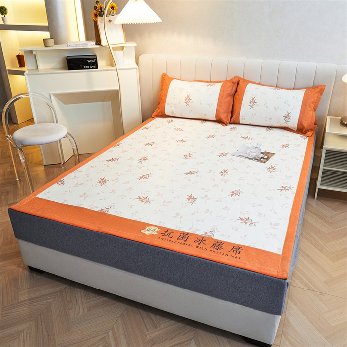 91家纺网 家纺一手货源 找家纺 鑫姿席业 2025新款A类抗菌冰藤席 仙草-1