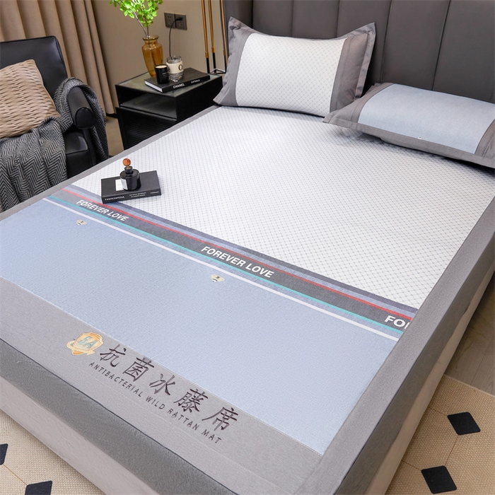 91家纺网 家纺一手货源 找家纺 鑫姿席业 2025新款A类抗菌冰藤席 永远的爱