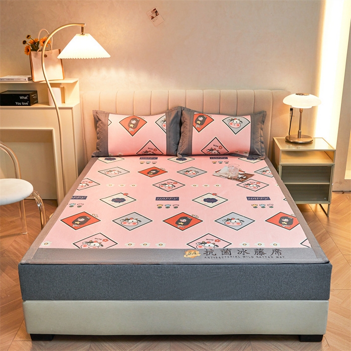 91家纺网 家纺一手货源 找家纺 鑫姿席业 2025新款A类抗菌冰藤席 苏菲庄园