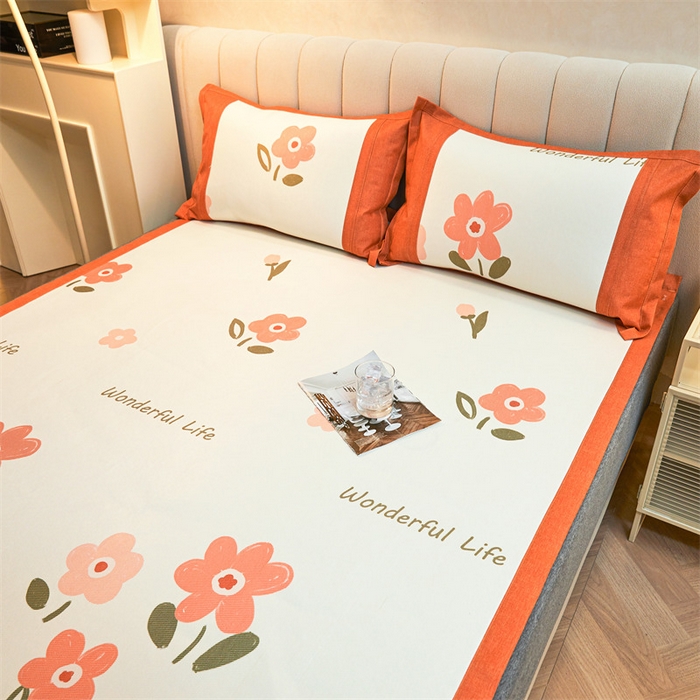 91家纺网 家纺一手货源 找家纺 鑫姿席业 2025新款A类抗菌冰藤席 花蜜悠然