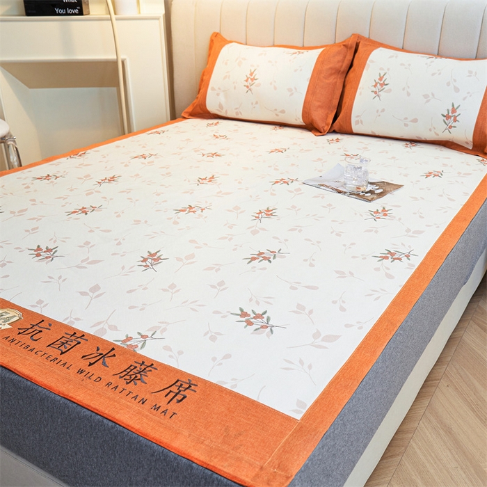 91家纺网 家纺一手货源 找家纺 鑫姿席业 2025新款A类抗菌冰藤席 仙草-1