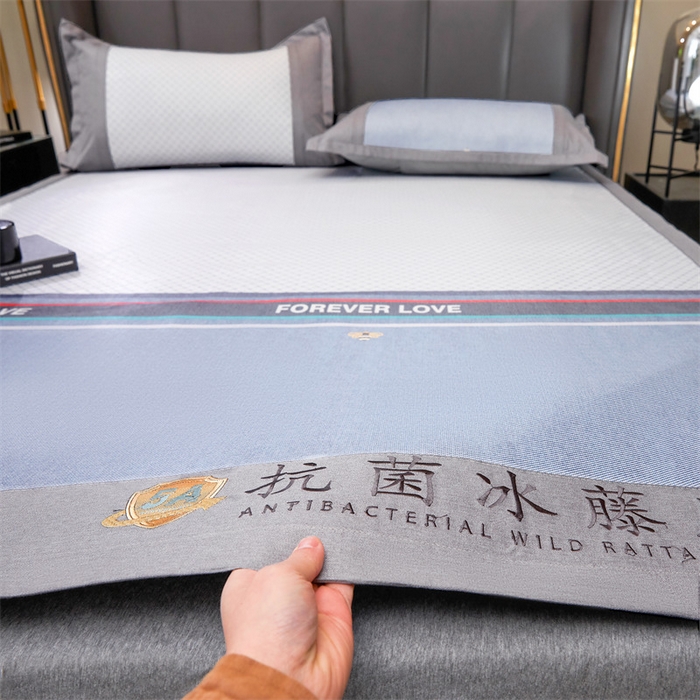 91家纺网 家纺一手货源 找家纺 鑫姿席业 2025新款A类抗菌冰藤席 永远的爱