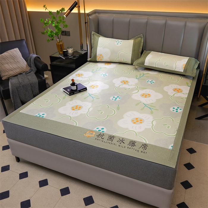 91家纺网 家纺一手货源 找家纺 鑫姿席业 2025新款A类抗菌冰藤席 花沙-1