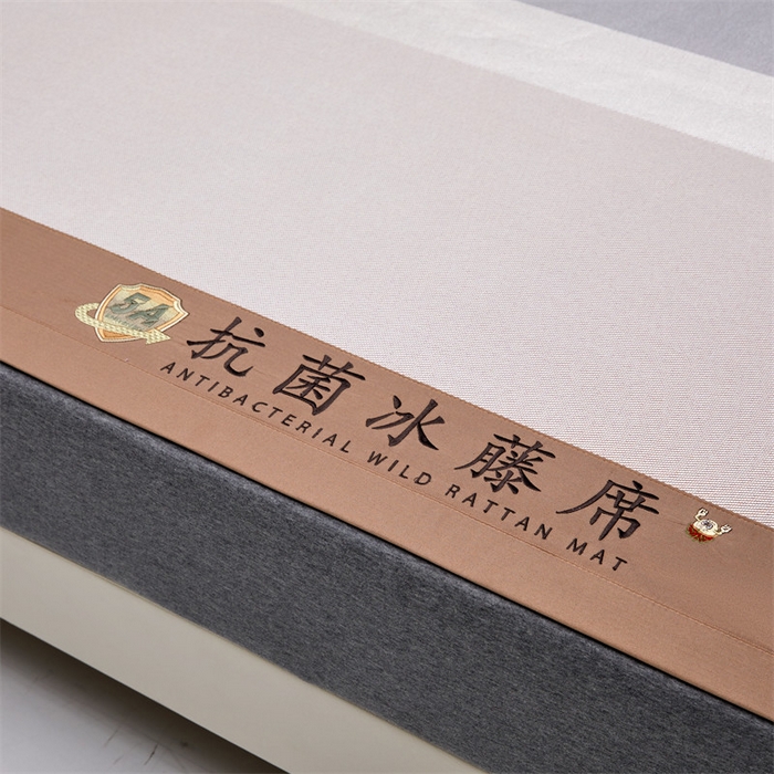 91家纺网 家纺一手货源 找家纺 鑫姿席业 2025新款5A抗菌冰藤席（渐变）床单款系列 秋香驼