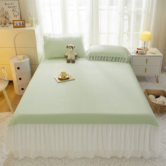 91家纺网 家纺一手货源 找家纺 鑫姿席业 2025新款抗菌3D豆豆凉感凉席经典款 草绿 经典款