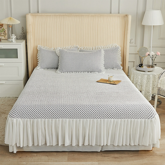 91家纺网 家纺一手货源 找家纺 鑫姿席业 2025新款抗菌3D豆豆凉感凉席经典款 灰色