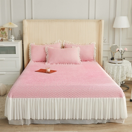 鑫姿席业 2025新款抗菌3D豆豆凉感凉席经典款 粉色