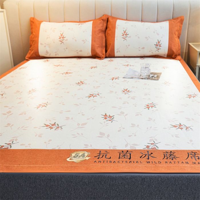 91家纺网 家纺一手货源 找家纺 鑫姿席业 2025新款A类抗菌冰藤席 仙草-1