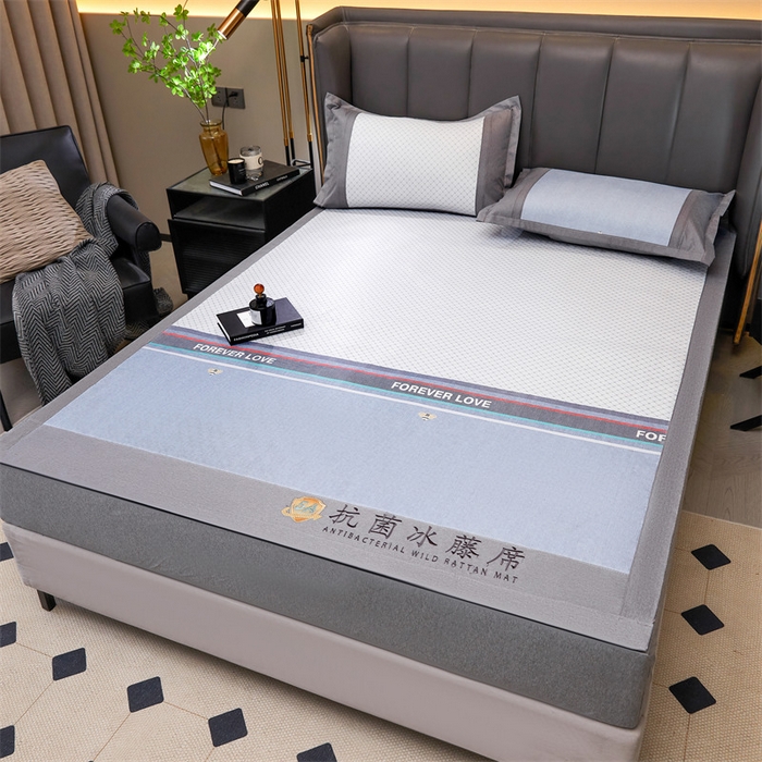 91家纺网 家纺一手货源 找家纺 鑫姿席业 2025新款A类抗菌冰藤席 永远的爱