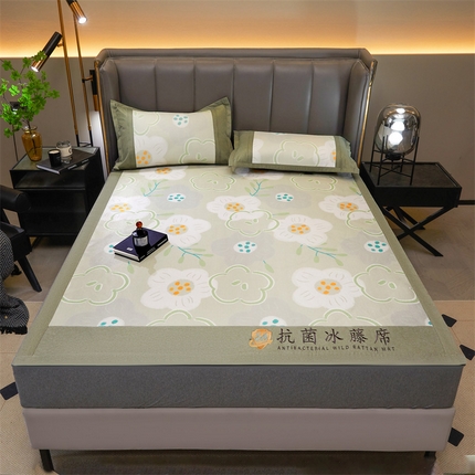 鑫姿席业 2025新款A类抗菌冰藤席 花沙-1