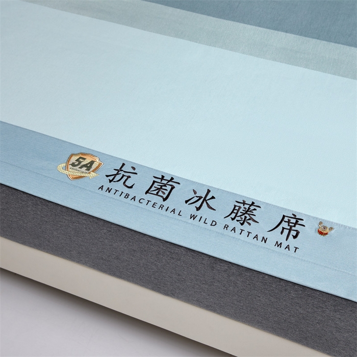 91家纺网 家纺一手货源 找家纺 鑫姿席业 2025新款5A抗菌冰藤席（渐变）床单款系列 倾城蓝